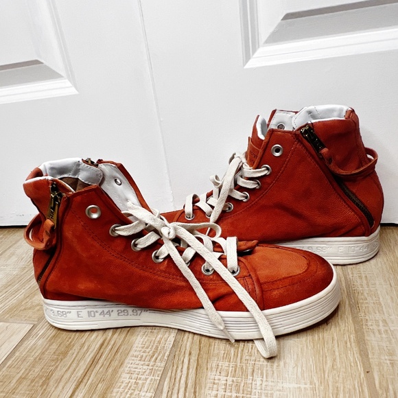NEW A.S. 98  Adler Platform High Top Sneakers Rust Orange Size EU 42 US 11 - Picture 2 of 12